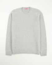 Drumohr Crewneck Brushed Lambswool Light Grey