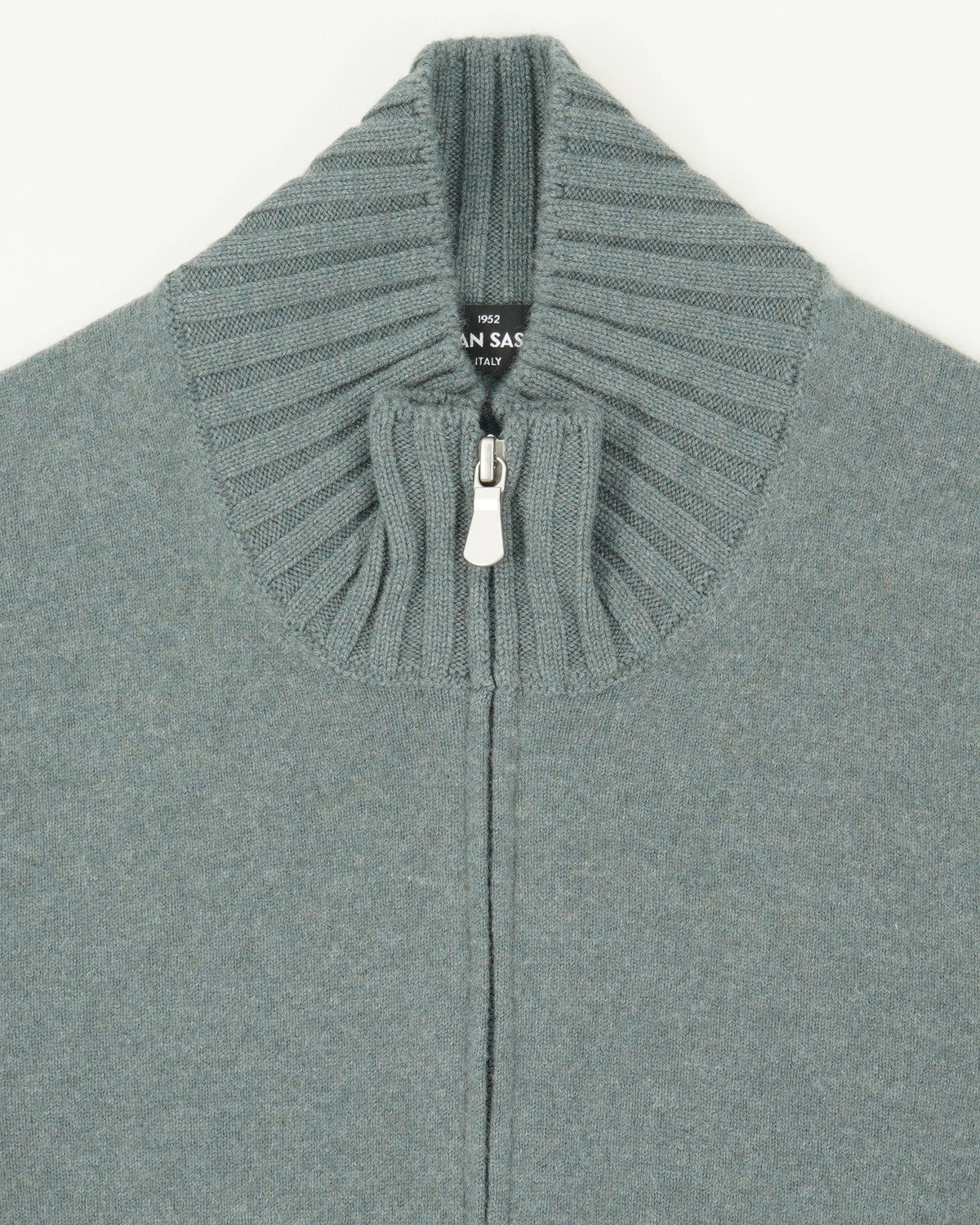 Gran Sasso Full Zip Felted Cashmere Green