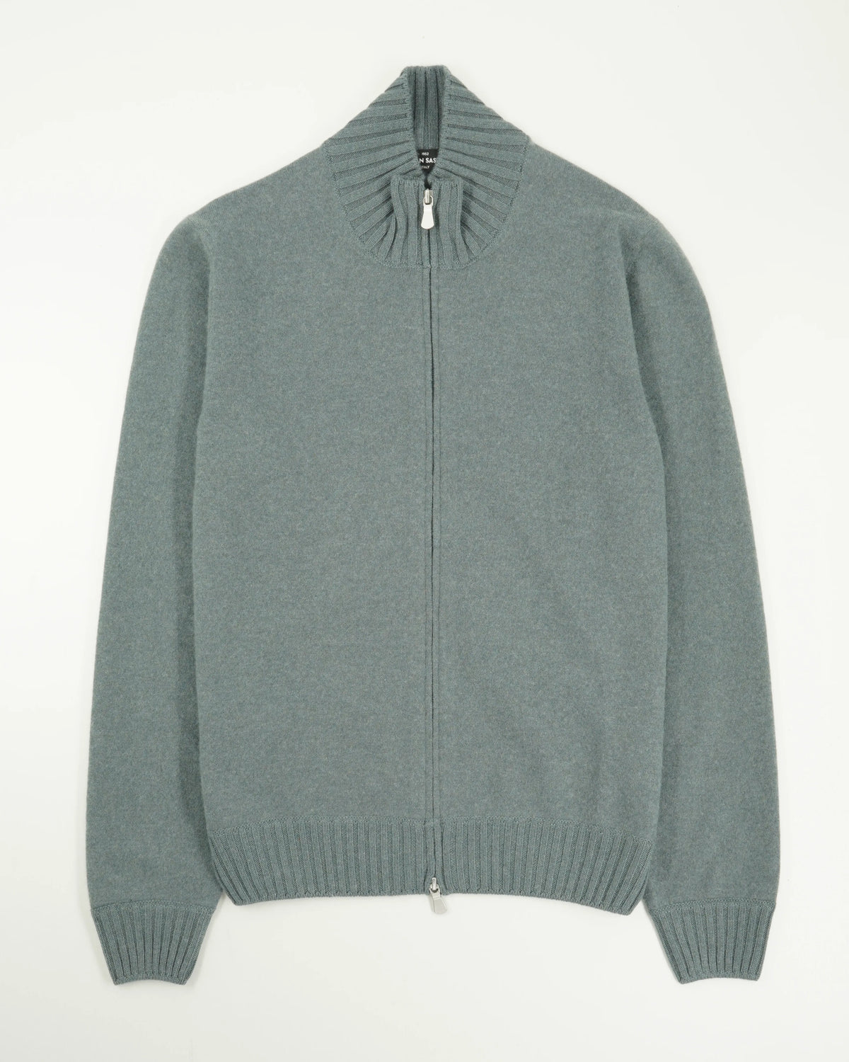 Gran Sasso Full Zip Felted Cashmere Green