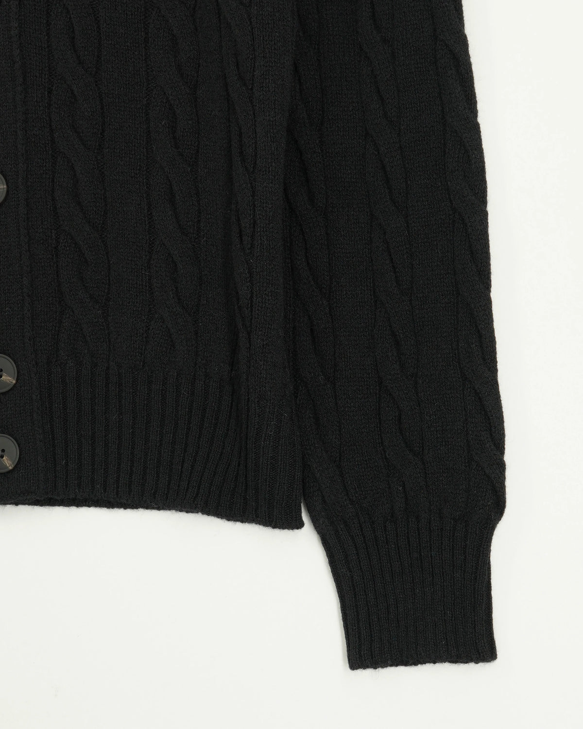 Gran Sasso Shawl Cardigan Shetland Black