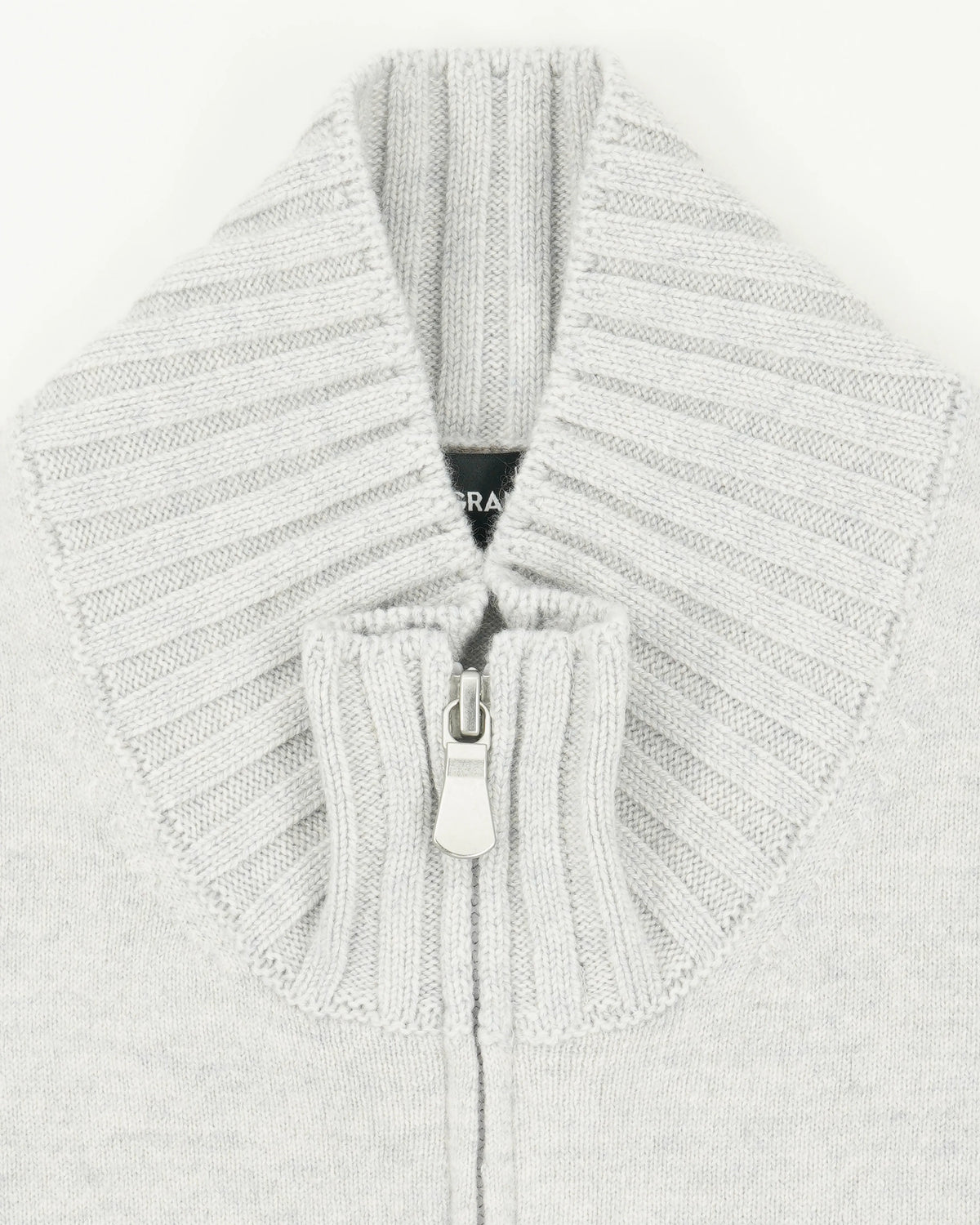 Gran Sasso Full Zip Felted Cashmere Light Grey