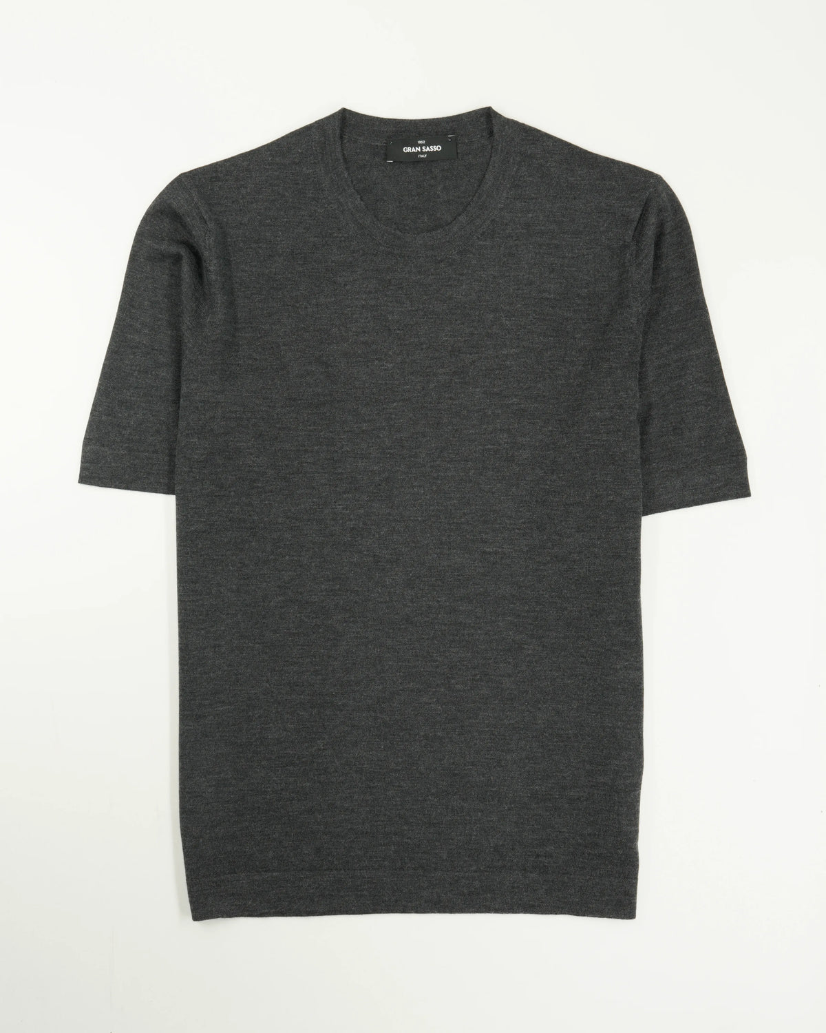 Gran Sasso Knitted T-Shirt Cashmere Silk Grey