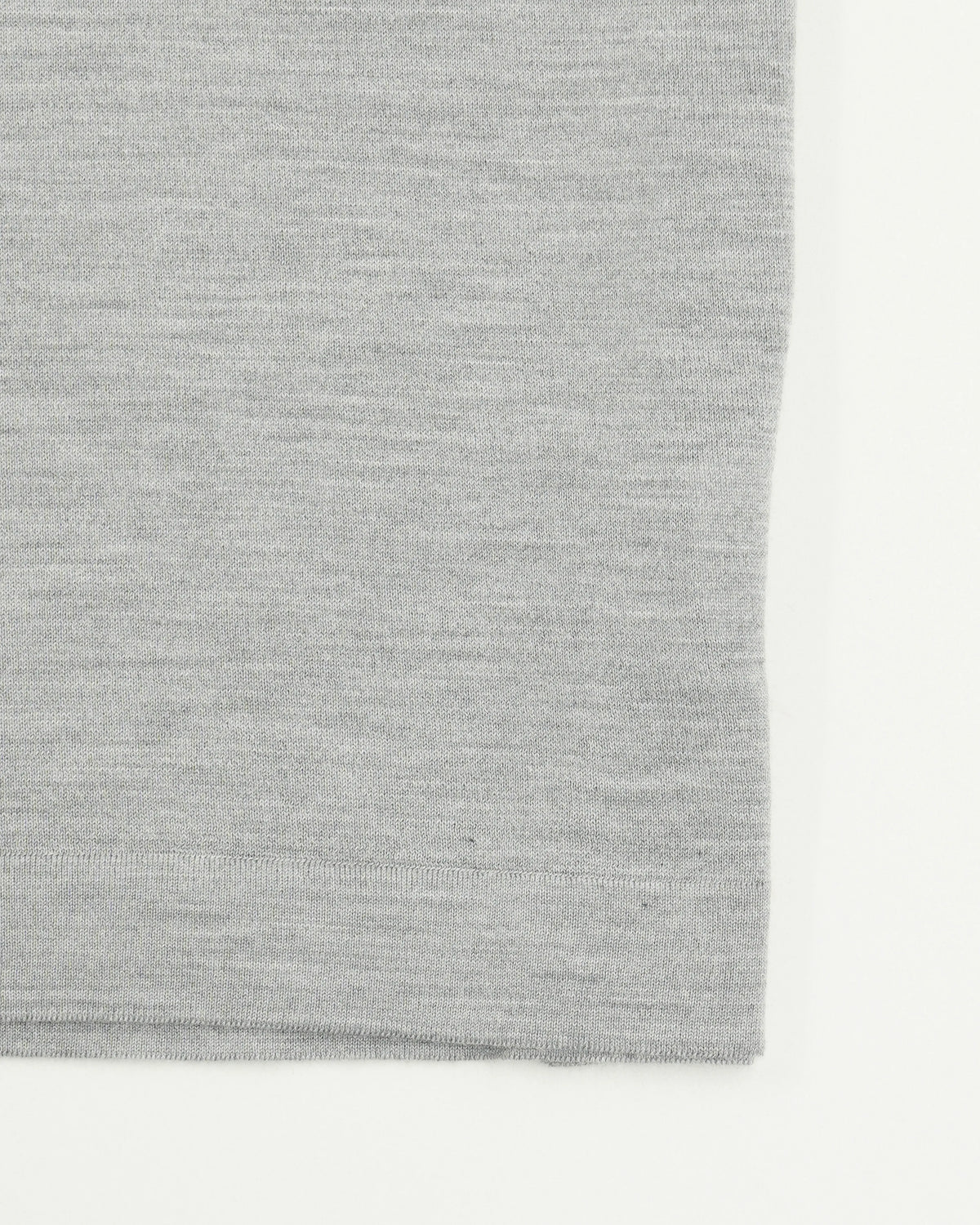 Gran Sasso Knitted T-Shirt Cashmere Silk Light Grey
