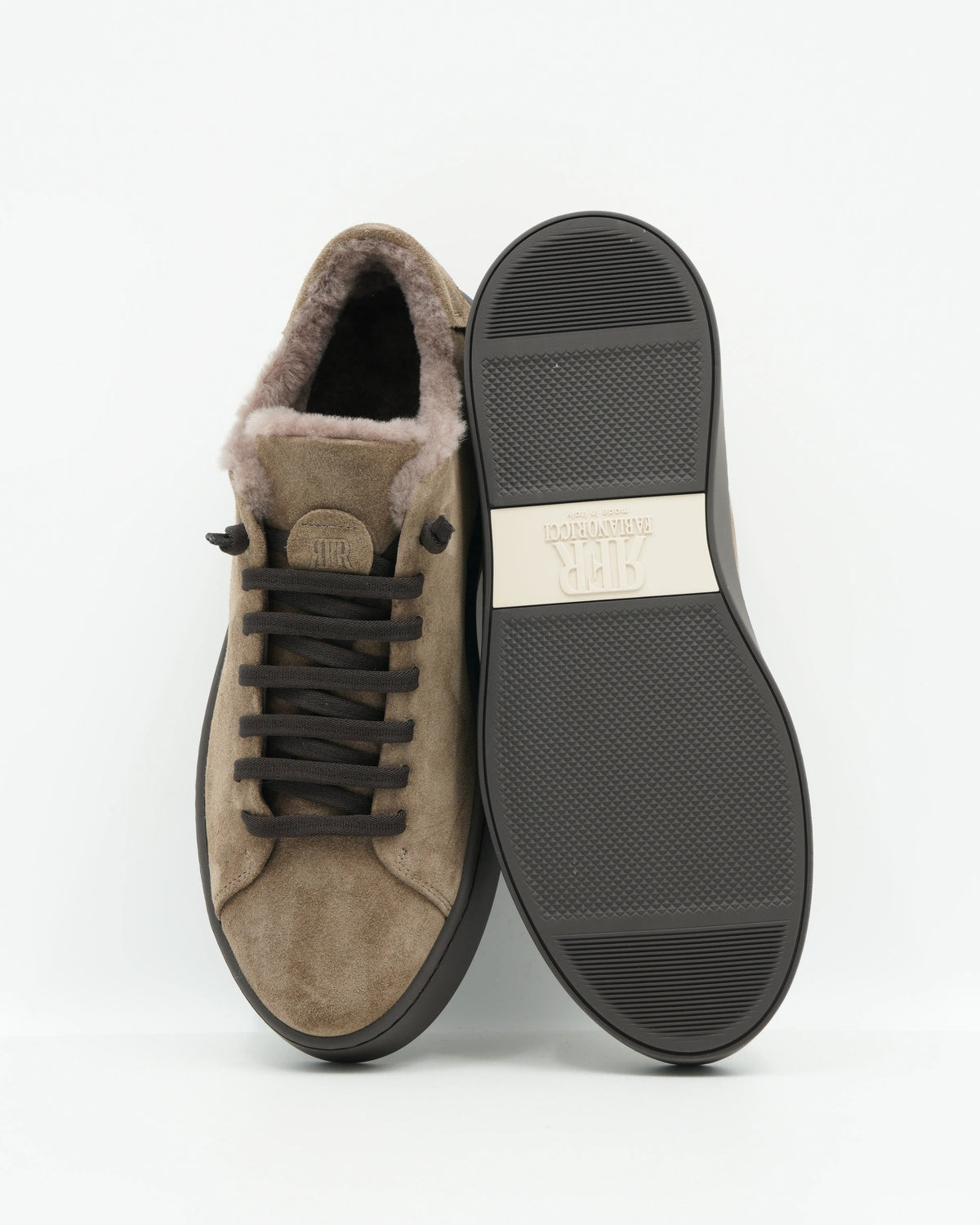 Fabiano Ricci Sneaker Shearling Taupe