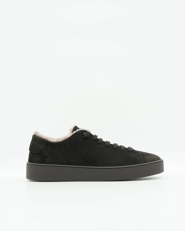 Fabiano Ricci Sneaker Shearling Dark Brown