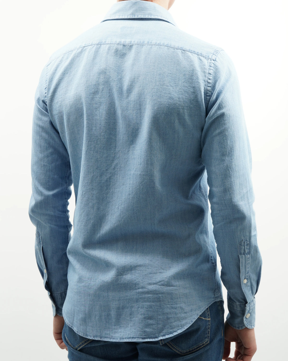 Sonrisa Shirt Denim Pure Cotton Light Blue