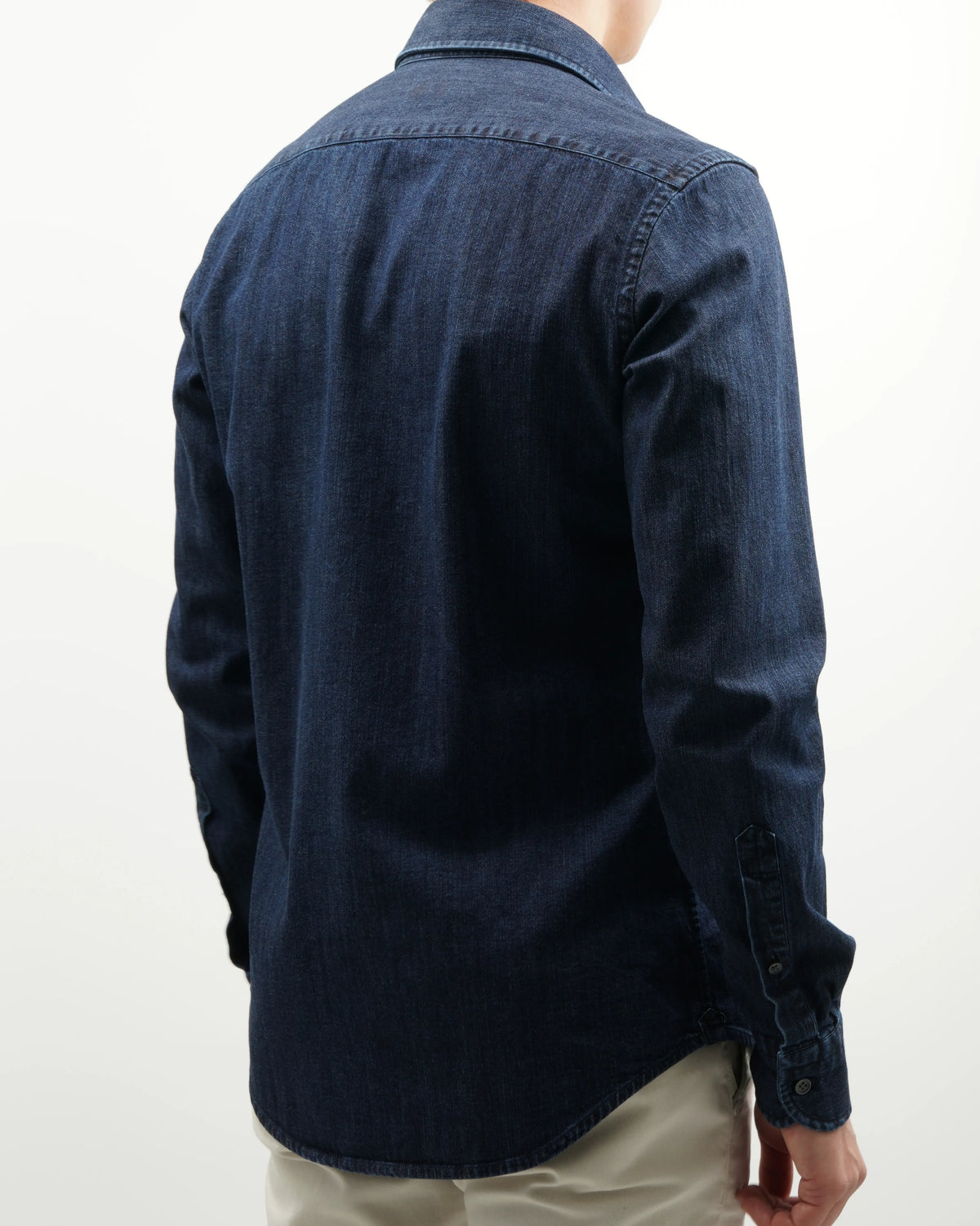 Sonrisa Shirt Denim Pure Cotton Dark Blue