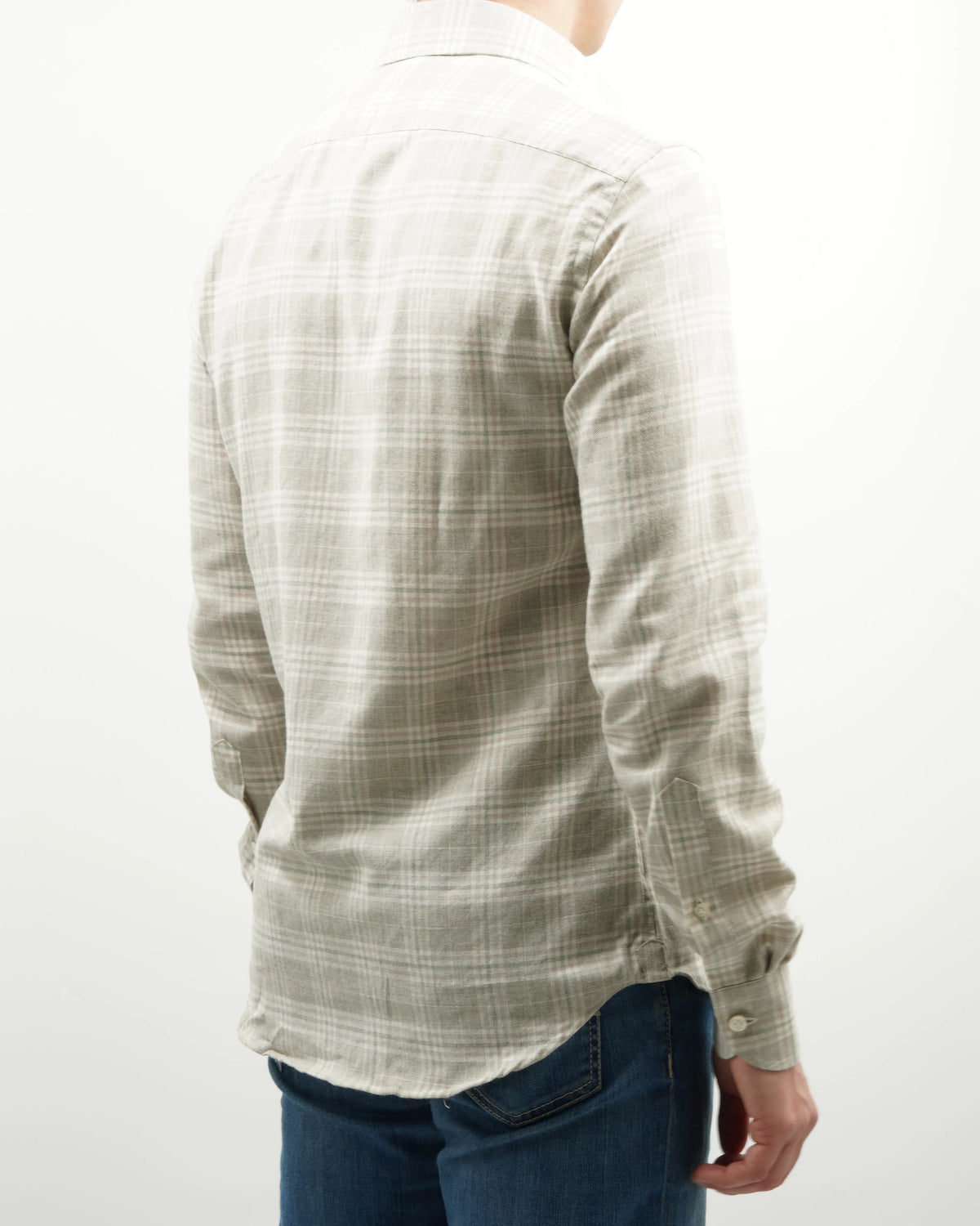 Sonrisa Shirt Fine Flannel Check Green Grey