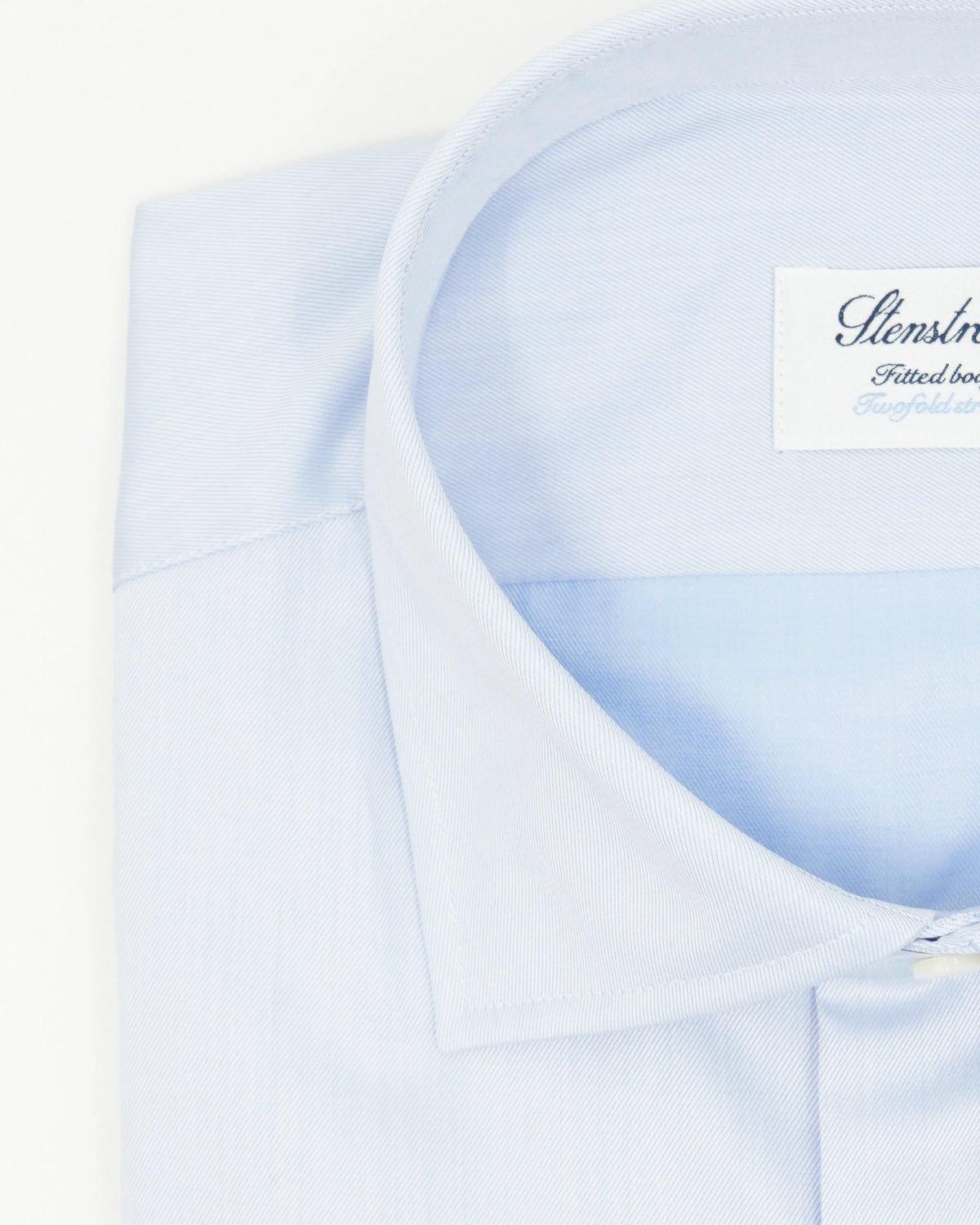 Stenströms Shirt Signature Twofold Cotton Regular Fit Light Blue