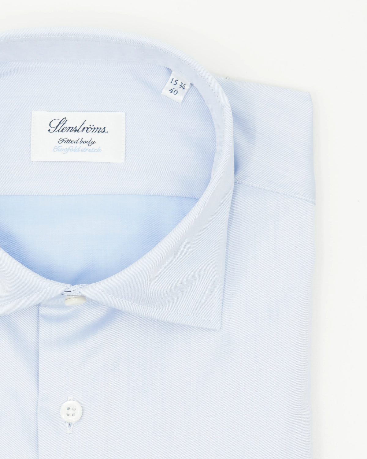 Stenströms Shirt Signature Twofold Cotton Regular Fit Light Blue
