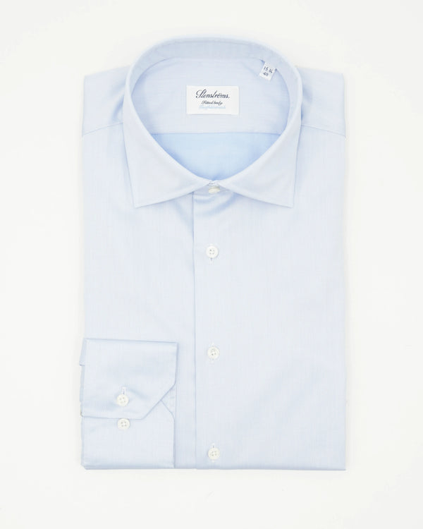 Stenströms Shirt Signature Twofold Cotton Regular Fit Light Blue