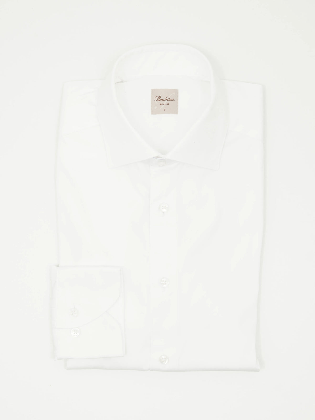 Stenströms Shirt Dress Stretch Slim Fit White