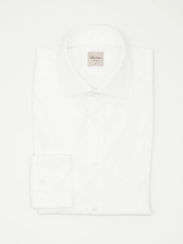 Stenströms Shirt Dress Stretch Slim Fit White