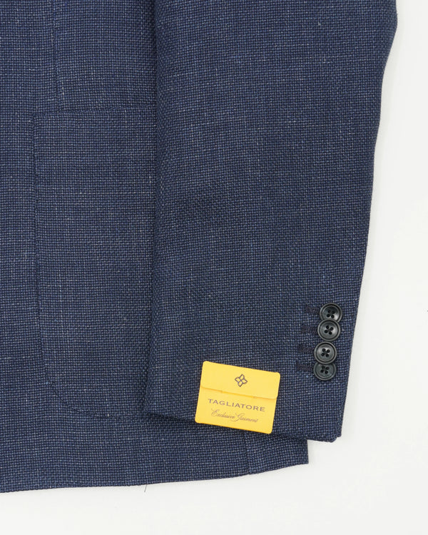 Tagliatore Jacket Linen Cotton Navy