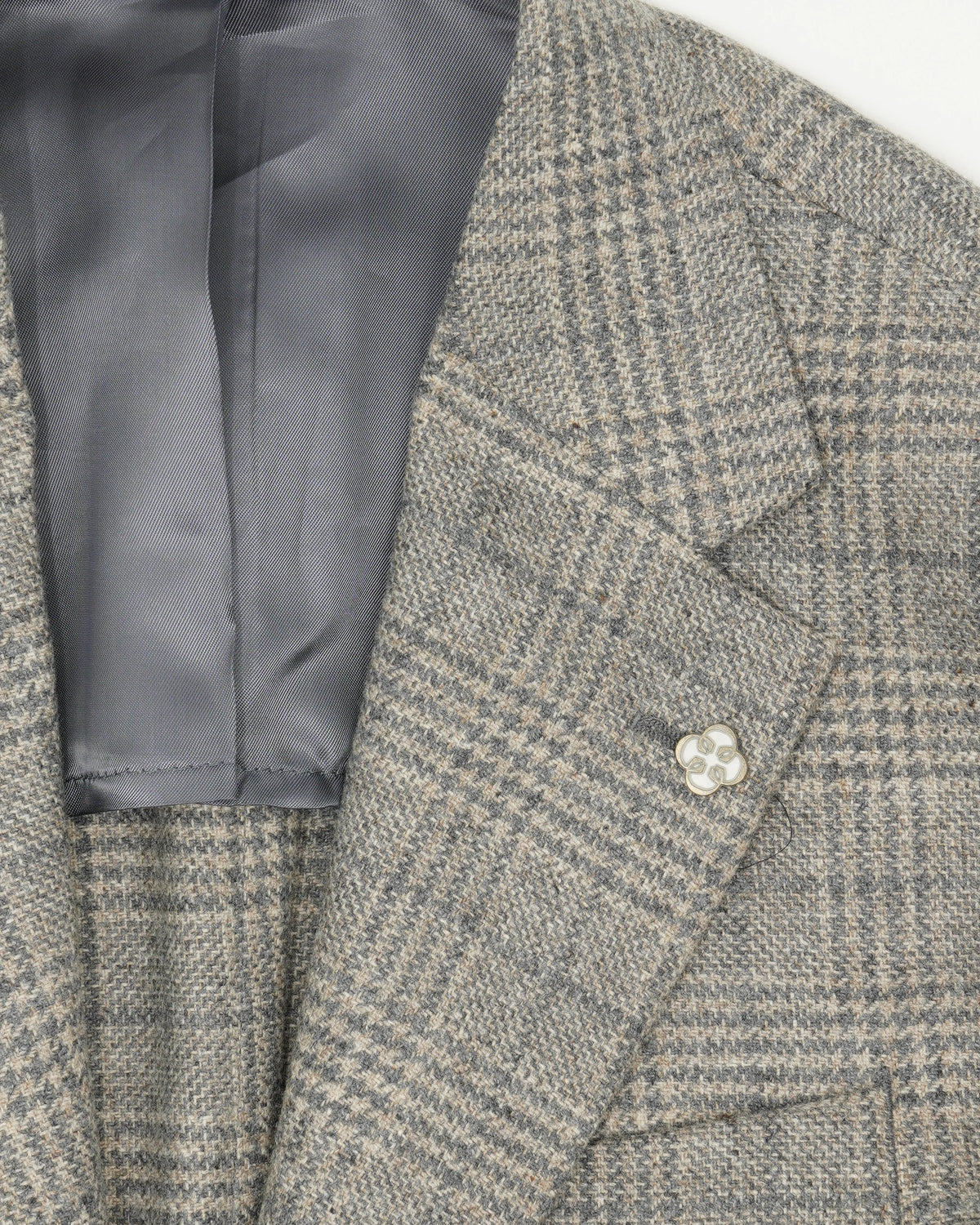 Studio 73 Jacket Wool Cashmere Check Warm Grey