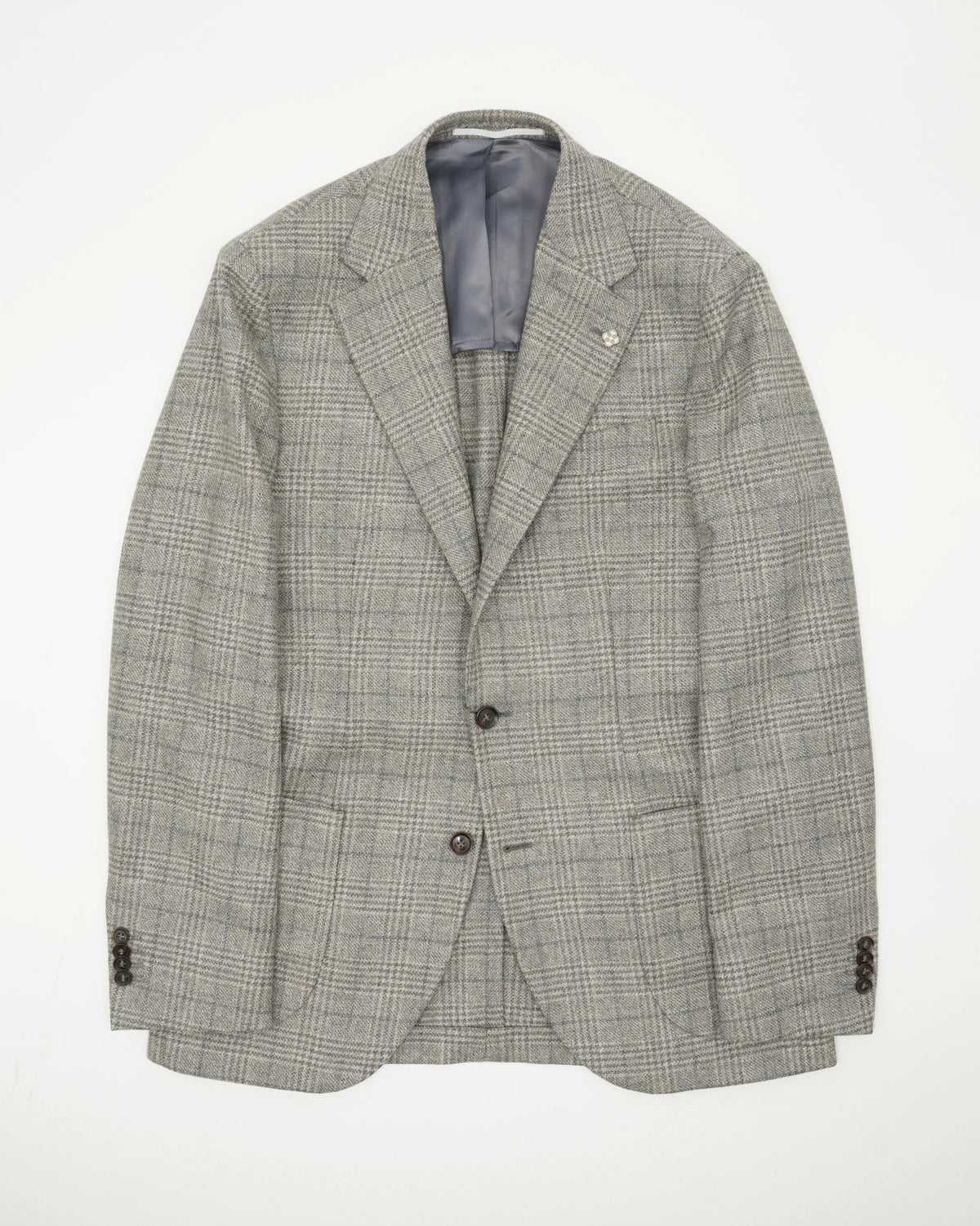 Studio 73 Jacket Wool Cashmere Check Warm Grey