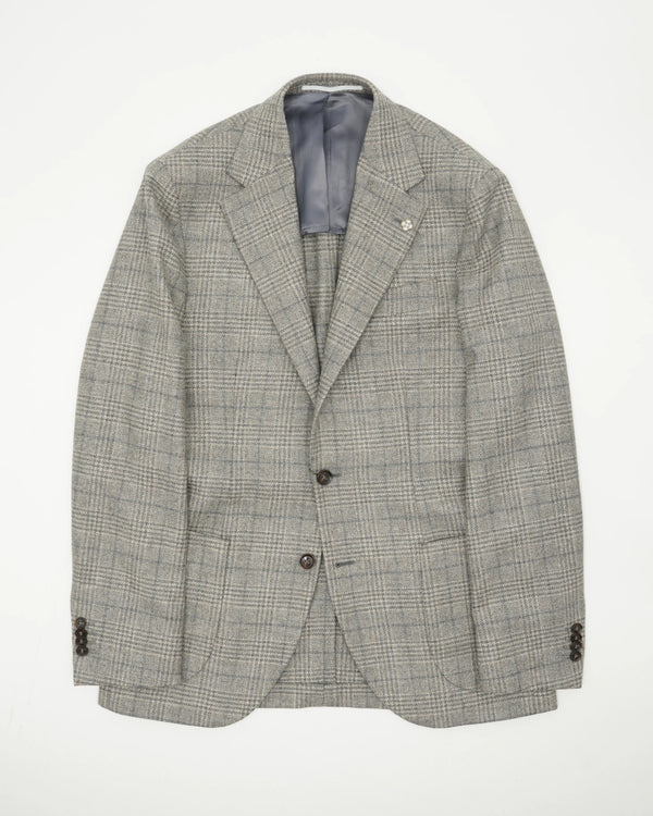 Studio 73 Jacket Wool Cashmere Check Warm Grey