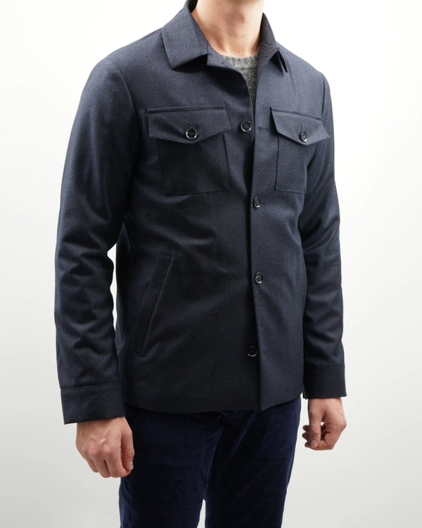 Studio 73 Overshirt Pure Virgin Wool Navy
