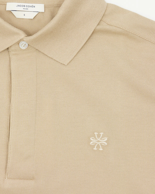 Jacob Cohen Polo Shirt Garment Dyed Cotton Beige