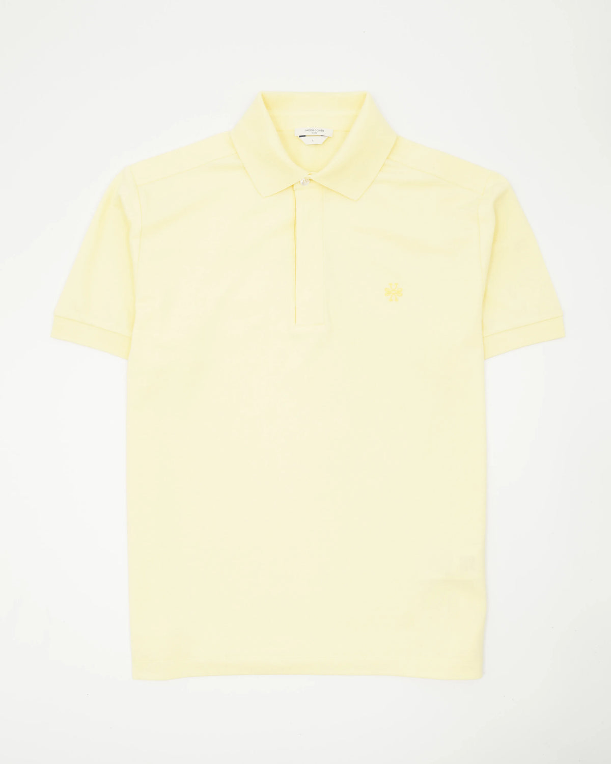 Jacob Cohen Polo Shirt Garment Dyed Cotton Light Yellow