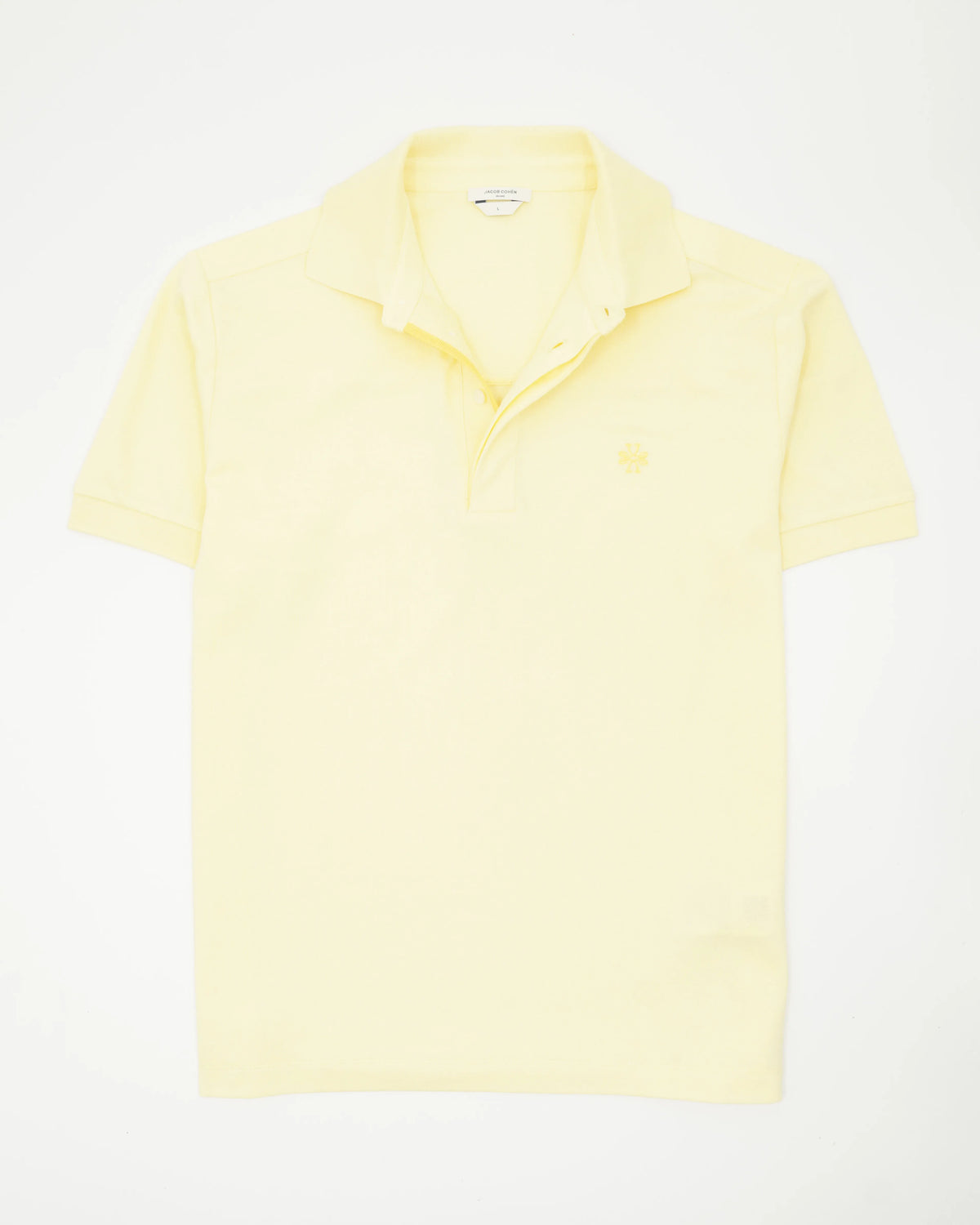 Jacob Cohen Polo Shirt Garment Dyed Cotton Light Yellow