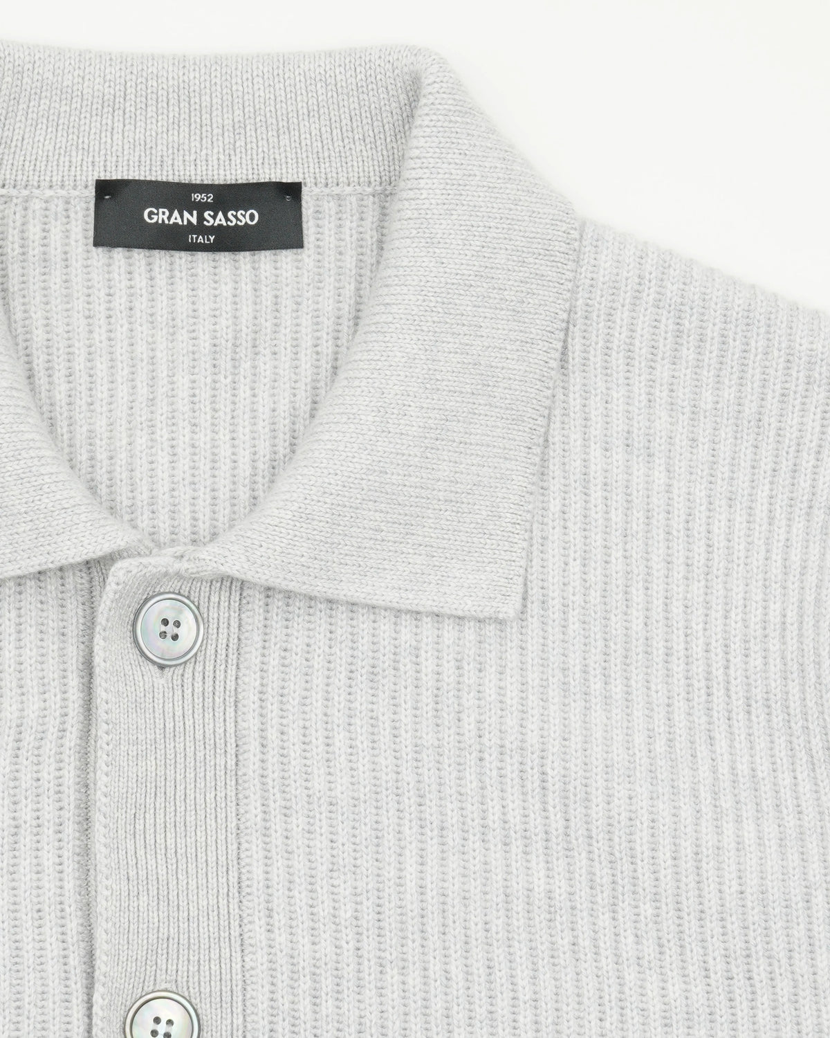 Gran Sasso Cardigan Pure Cashmere Light Grey