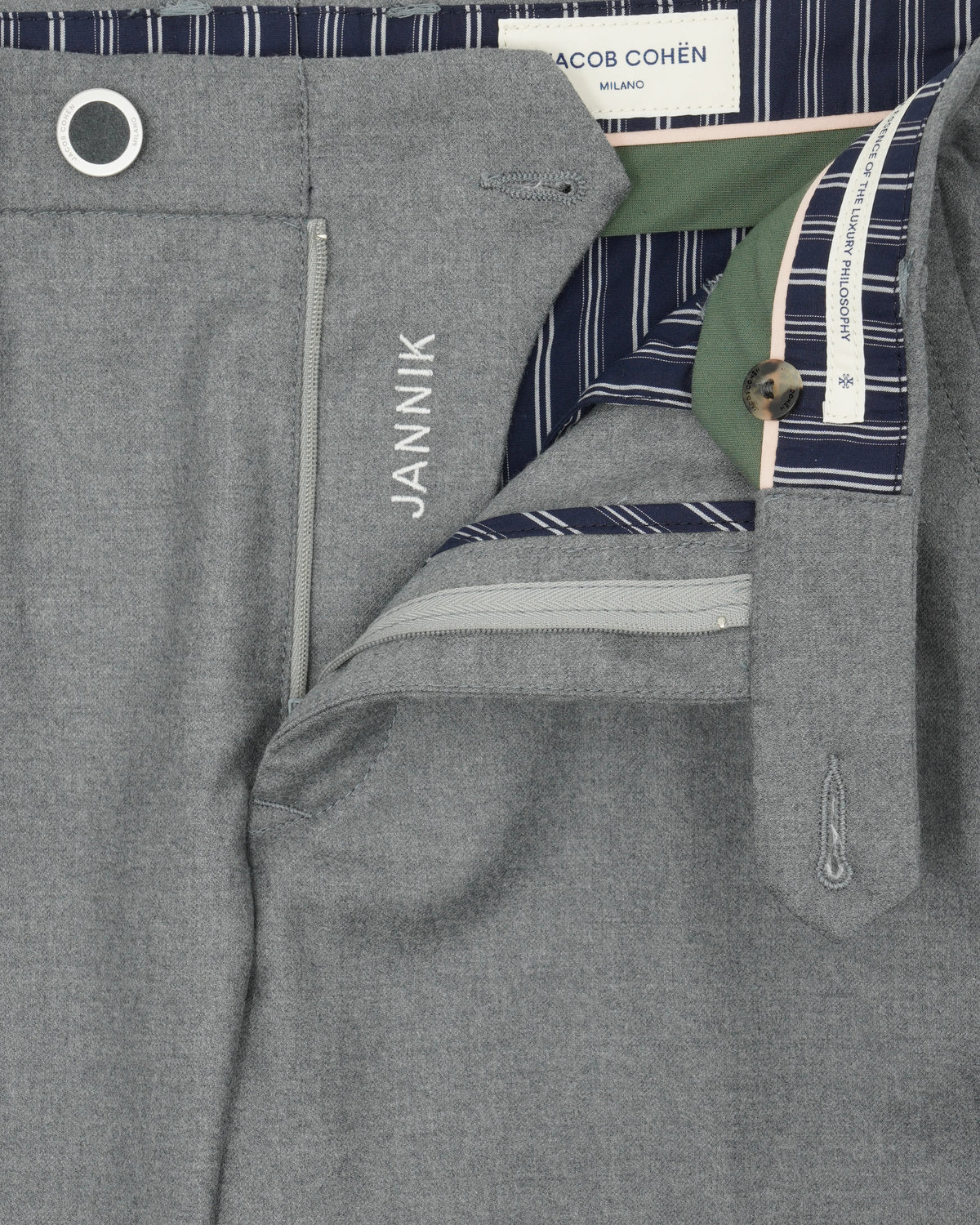 Jacob Cohen Jannik Stretch Flannel Grey