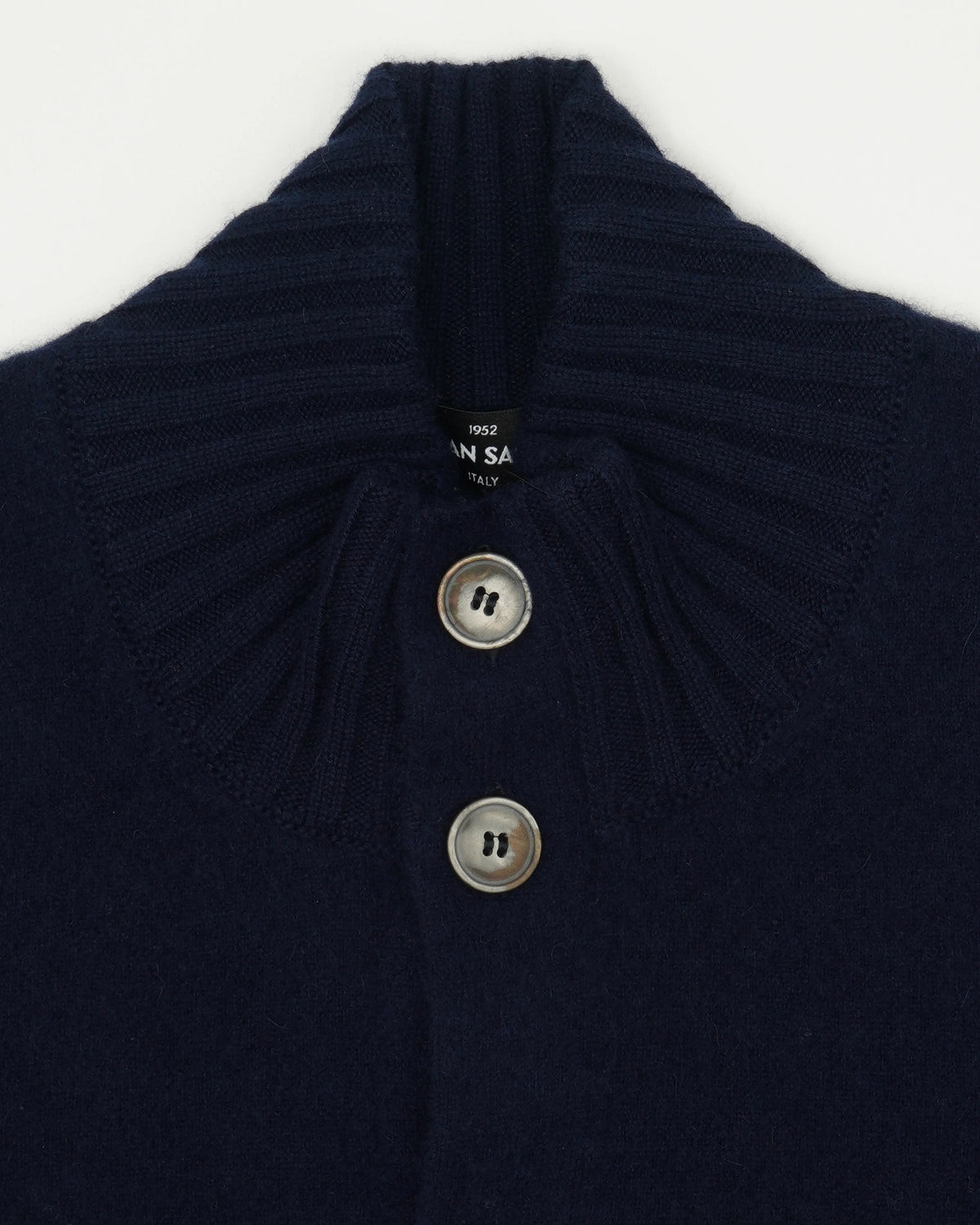 Gran Sasso Cardigan Felted Cashmere Navy