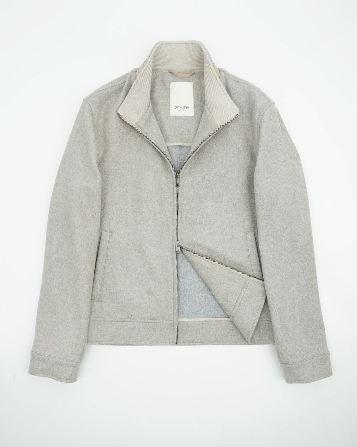 Zonda Blouson Wool Cashmere Warm Grey