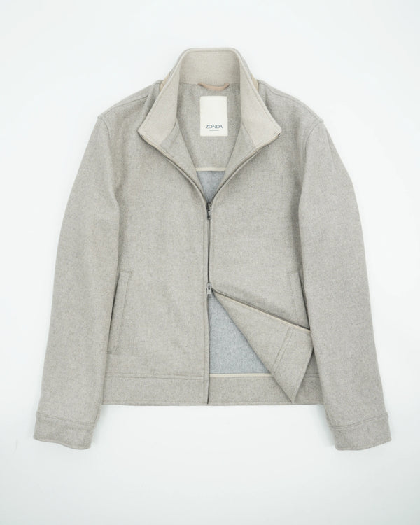 Zonda Blouson Wool Cashmere Warm Grey