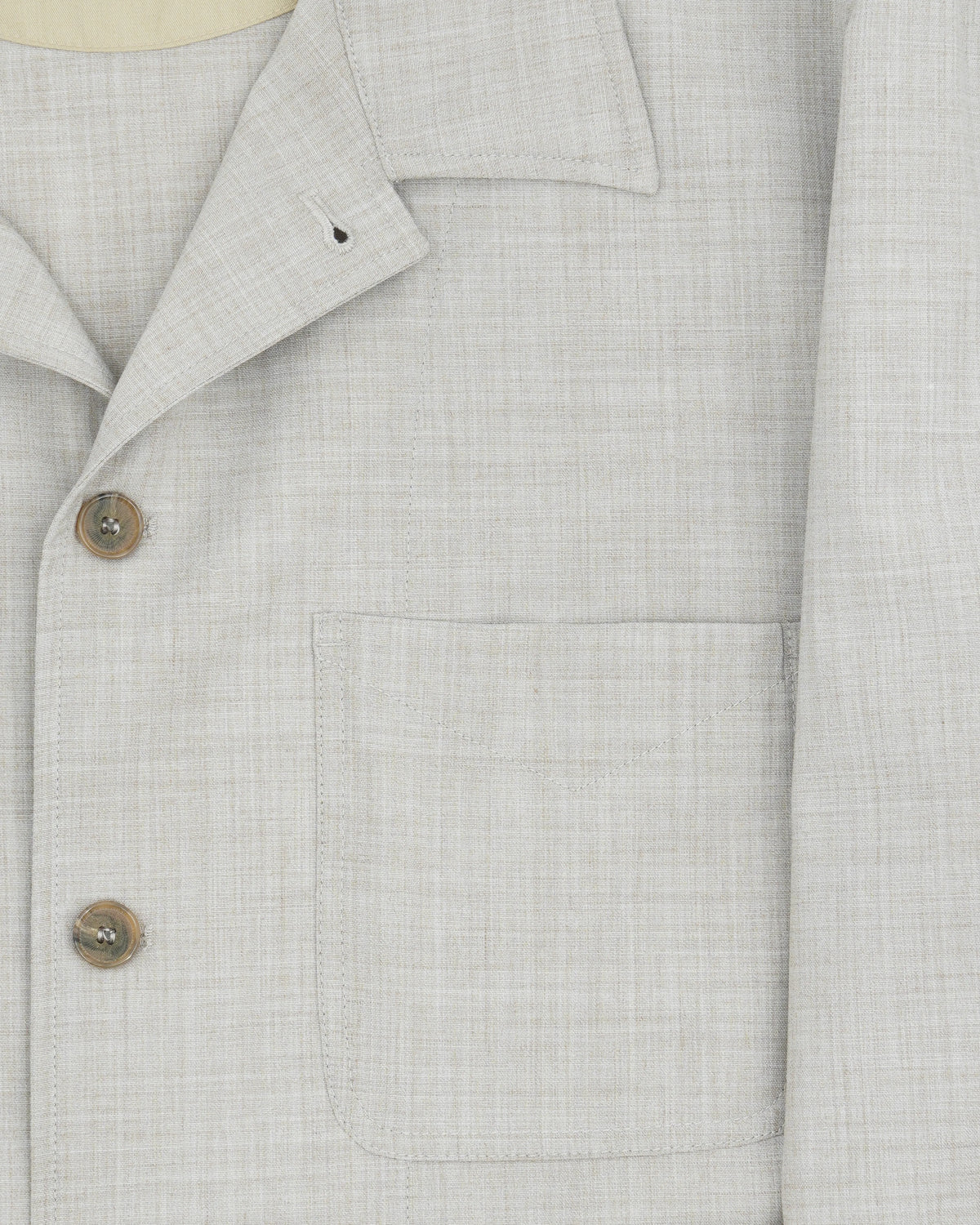 Myths Overshirt Technical Wool Grey Beige