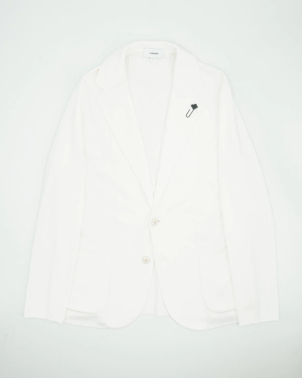 Lardini Knitted Jacket Pure Cotton White
