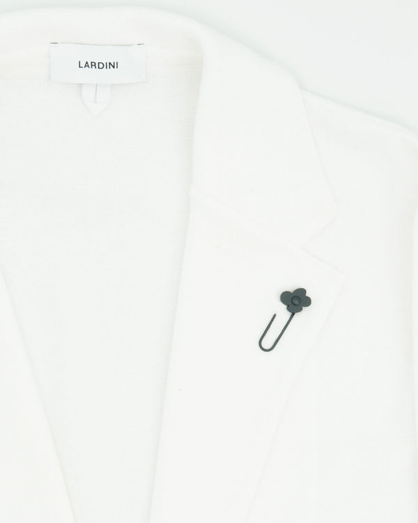 Lardini Knitted Jacket Pure Cotton White