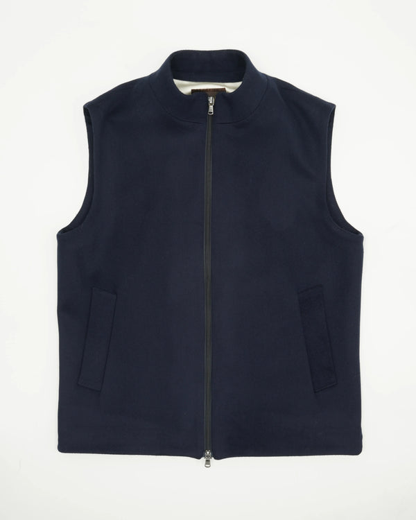 Studio 73 Vest Loro Piana Wool Navy