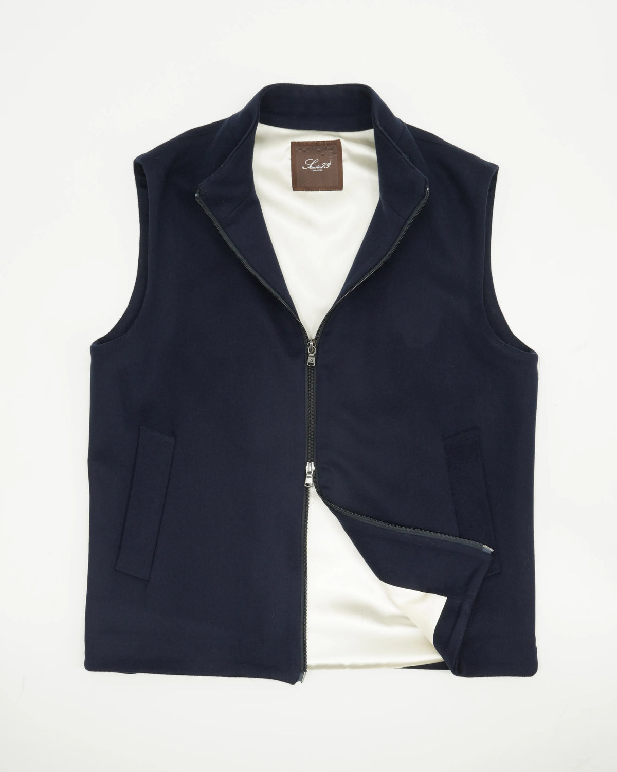 Studio 73 Vest Loro Piana Wool Navy