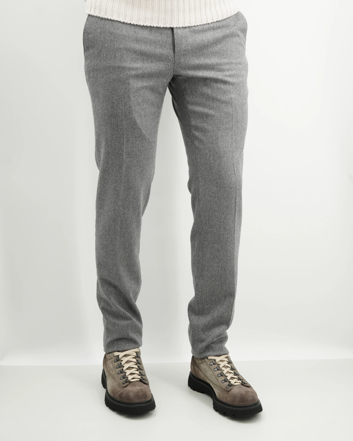 Doucals Derby Lace-up Suede Light Grey