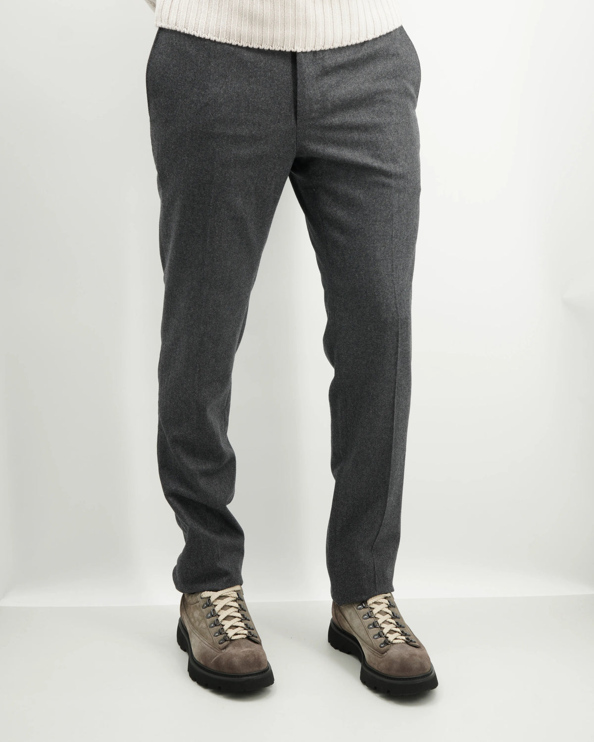 PT Torino Trousers Cashmere Flannel Dark Grey