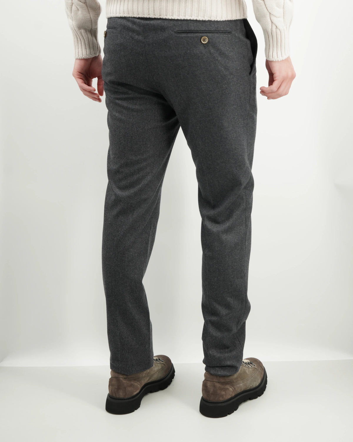PT Torino Trousers Cashmere Flannel Dark Grey