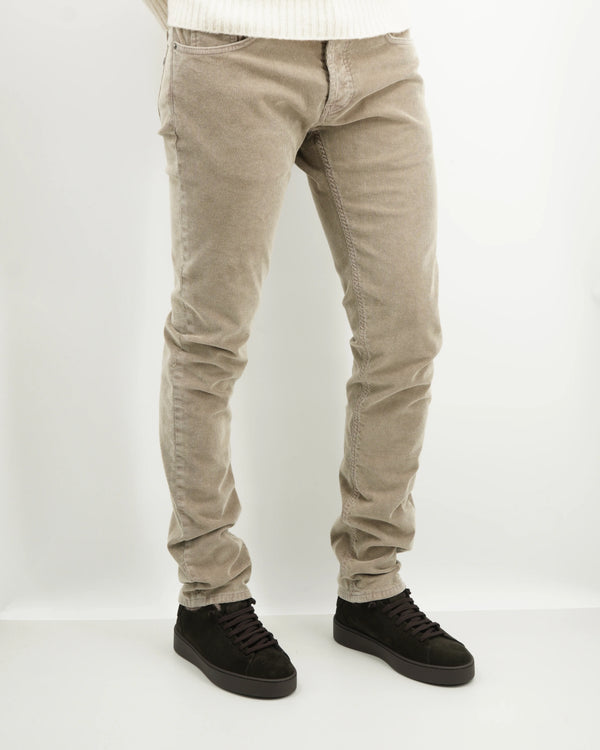 Dondup Dian 34 Garment Dyed Stretch Corduroy Taupe