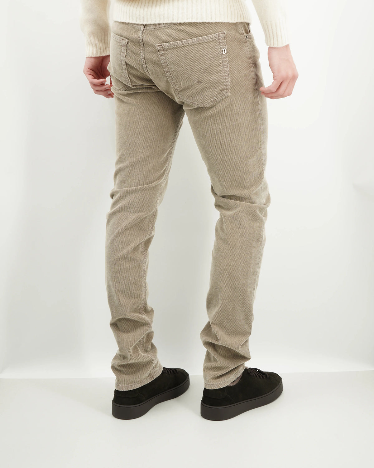 Dondup Dian 34 Garment Dyed Stretch Corduroy Taupe