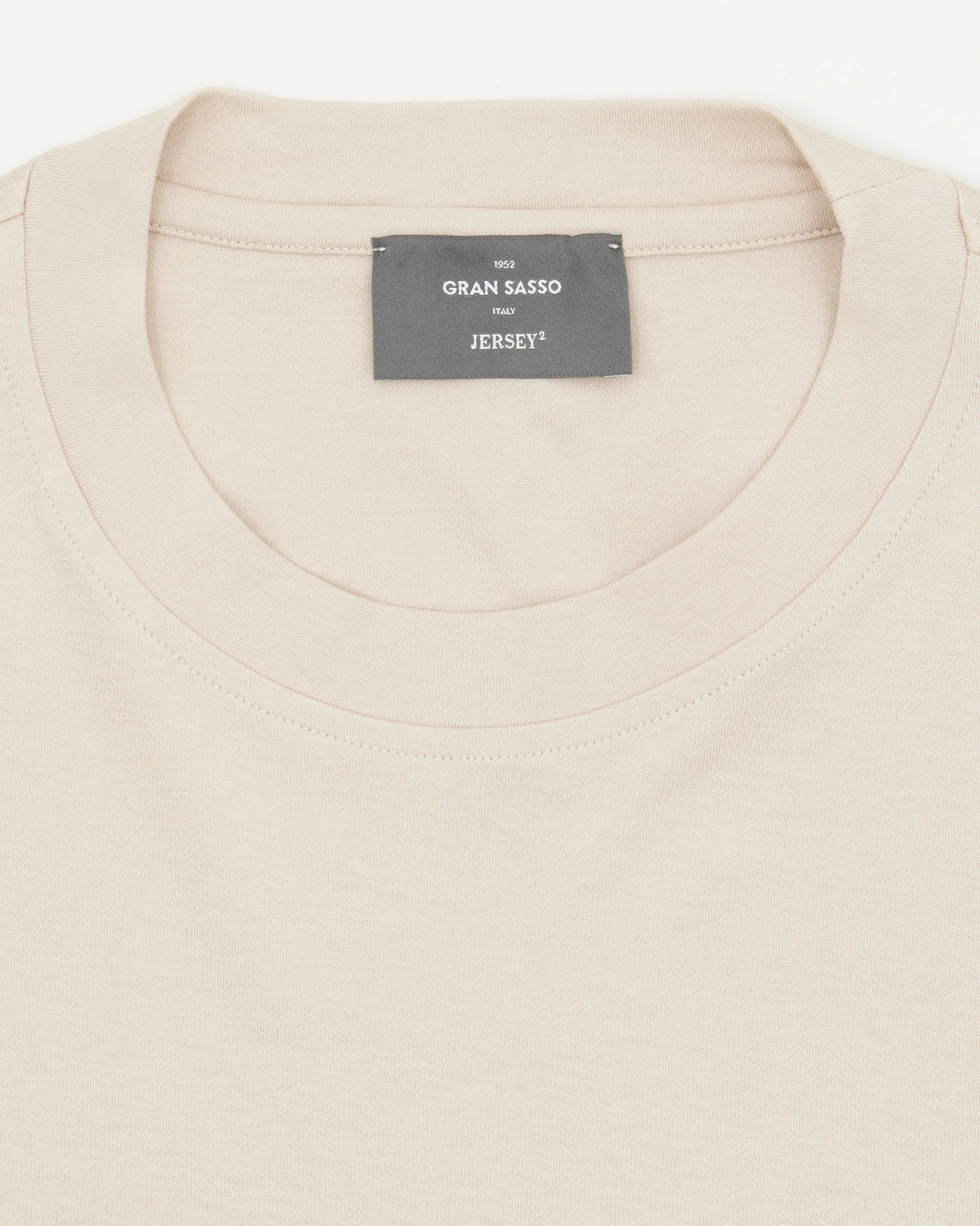 Gran Sasso T-Shirt Pima Cotton Jersey Stretch Beige