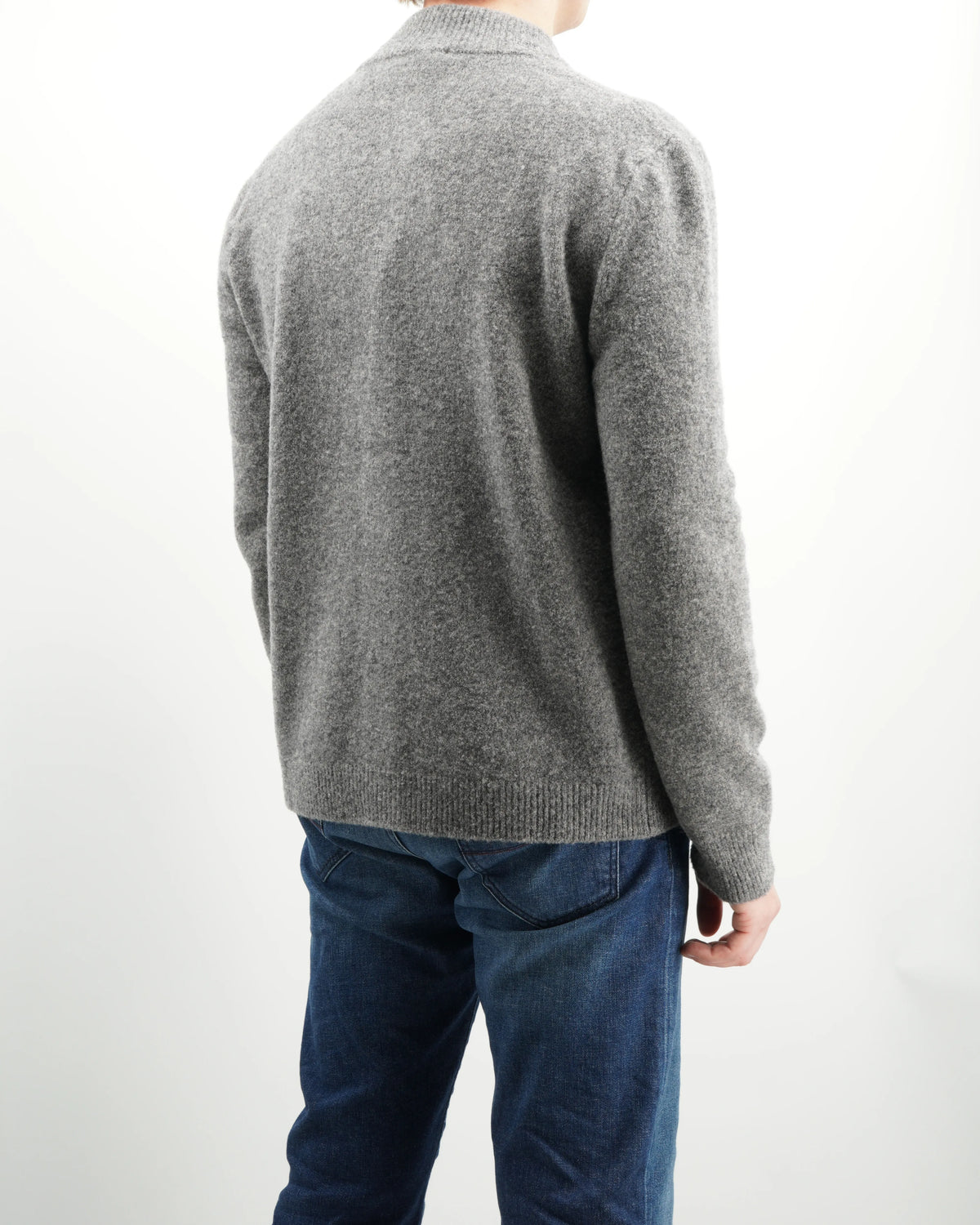 Drumohr Cardigan Brushed Wool Grey