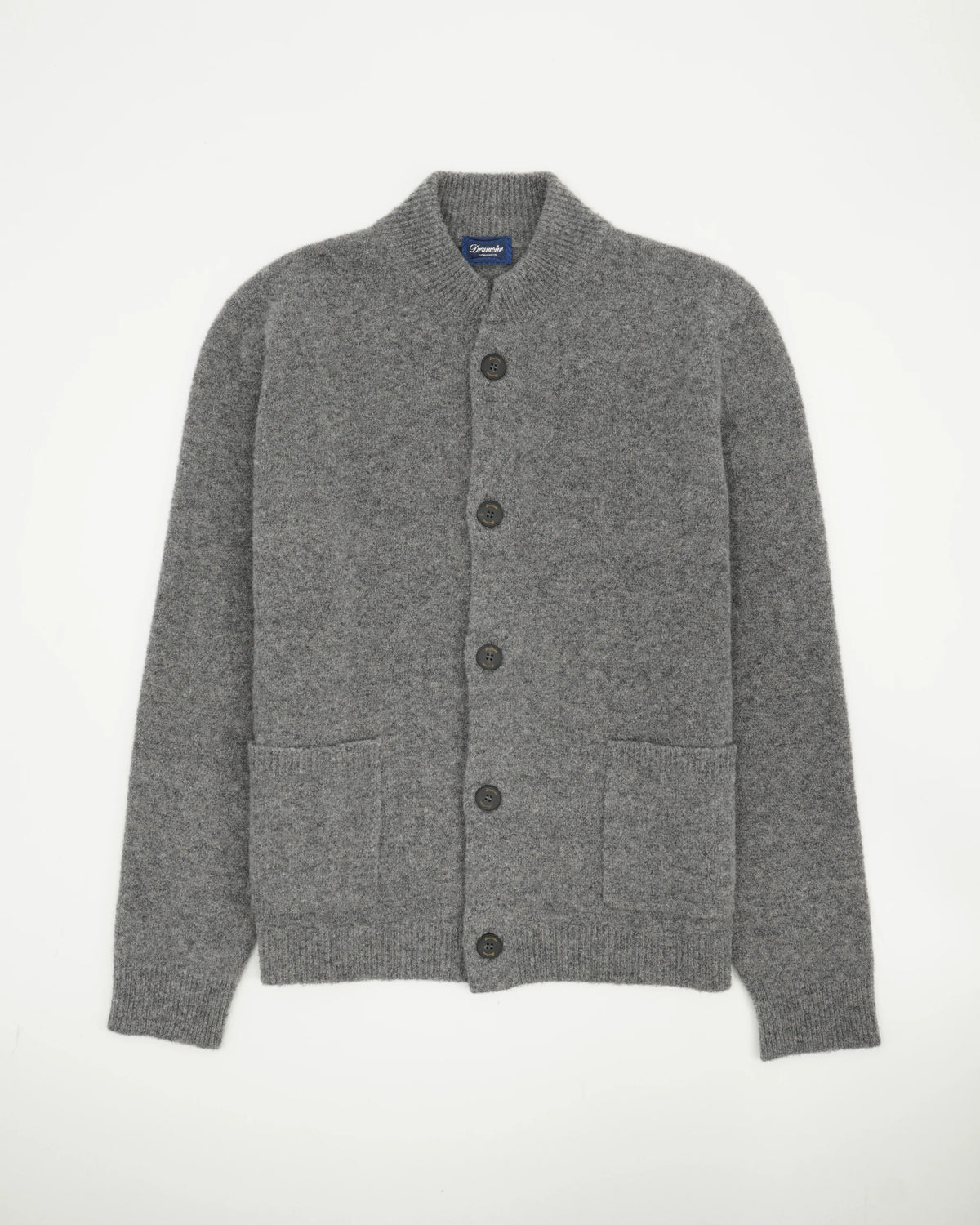 Drumohr Cardigan Brushed Wool Grey
