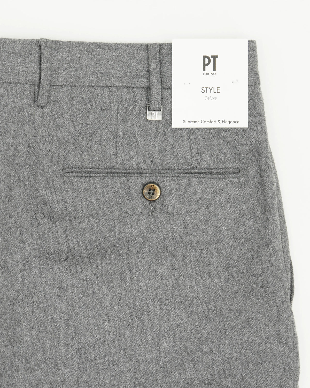PT Torino Trousers Cashmere Flannel Light Grey