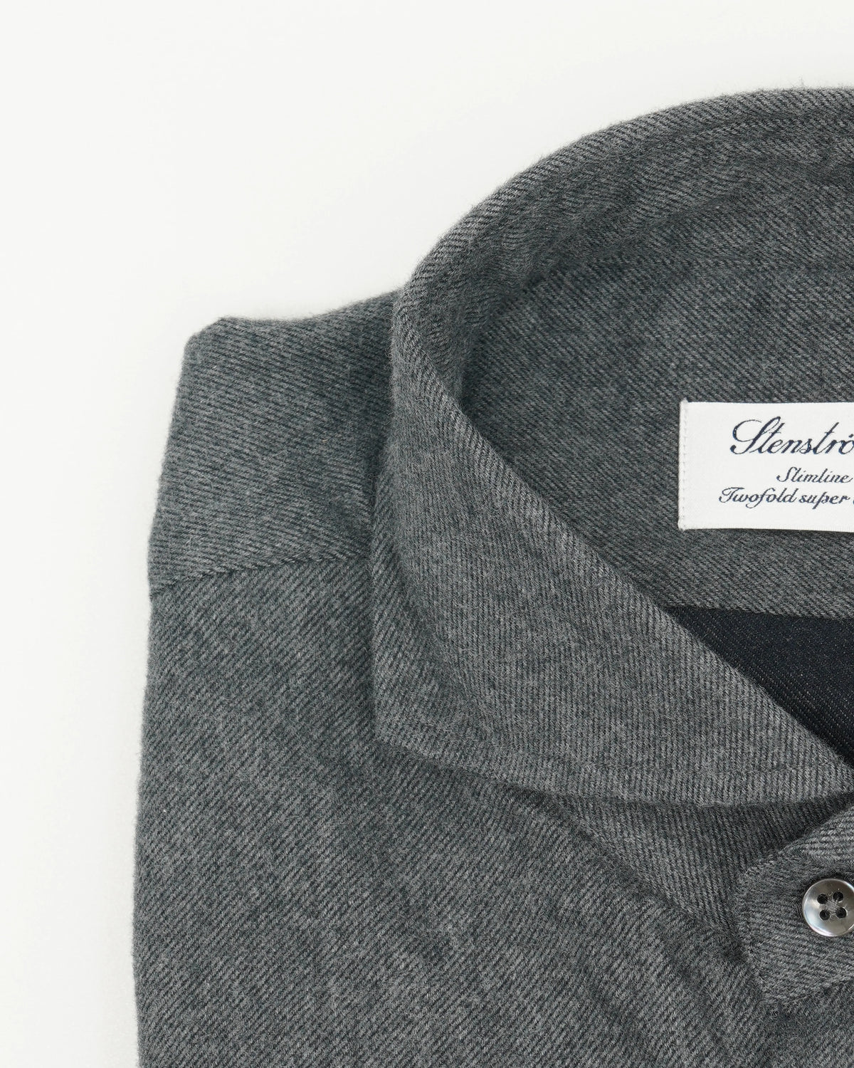 Stenströms Shirt Flannel Slimline Grey