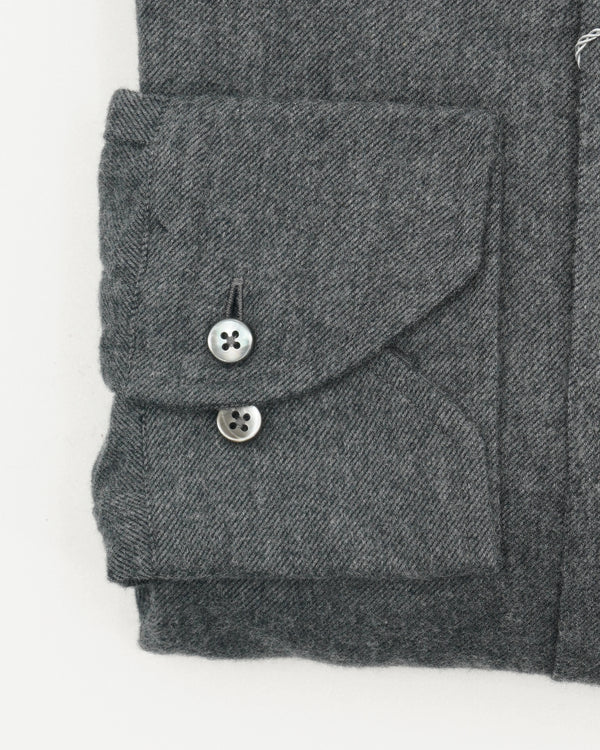 Stenströms Shirt Flannel Slimline Grey