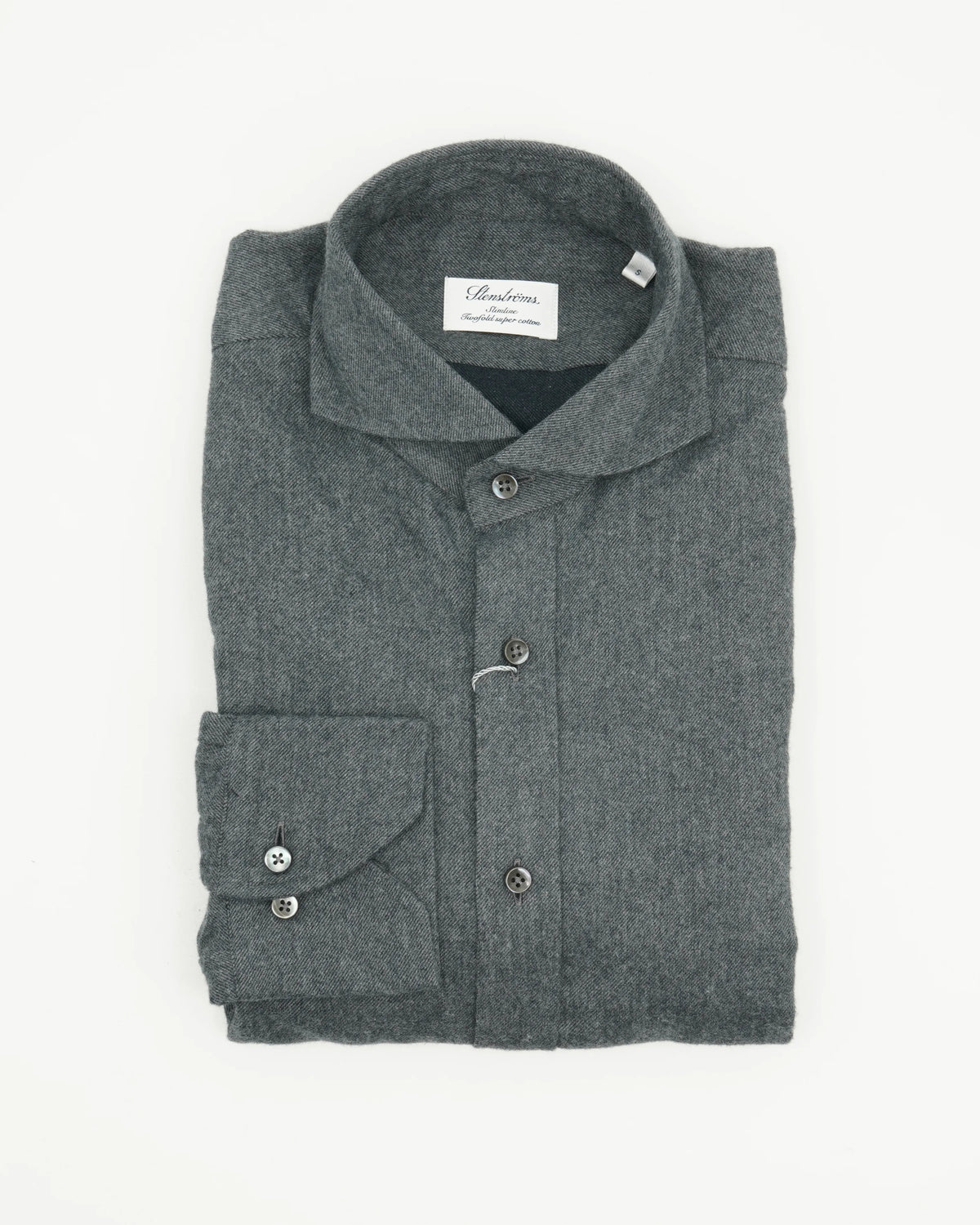 Stenströms Shirt Flannel Slimline Grey