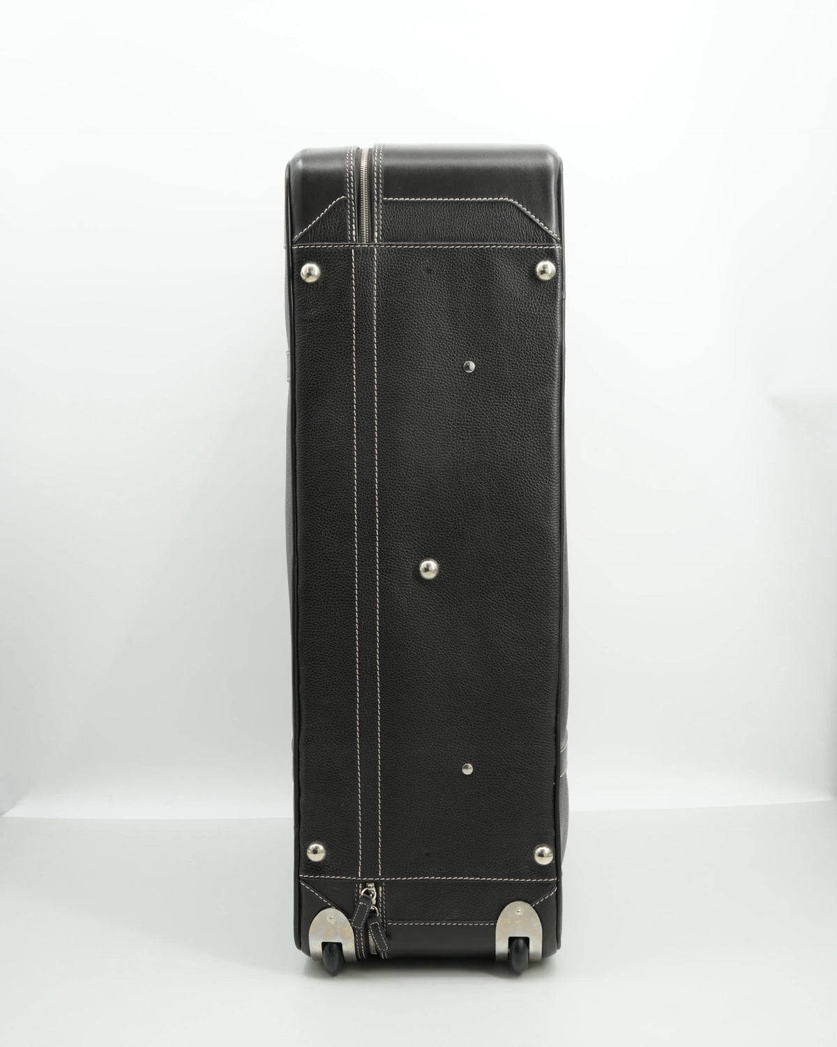 Dell'ga Leather Suitcase Dark Brown