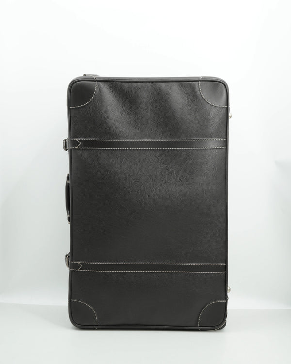 Dell'ga Leather Suitcase Dark Brown