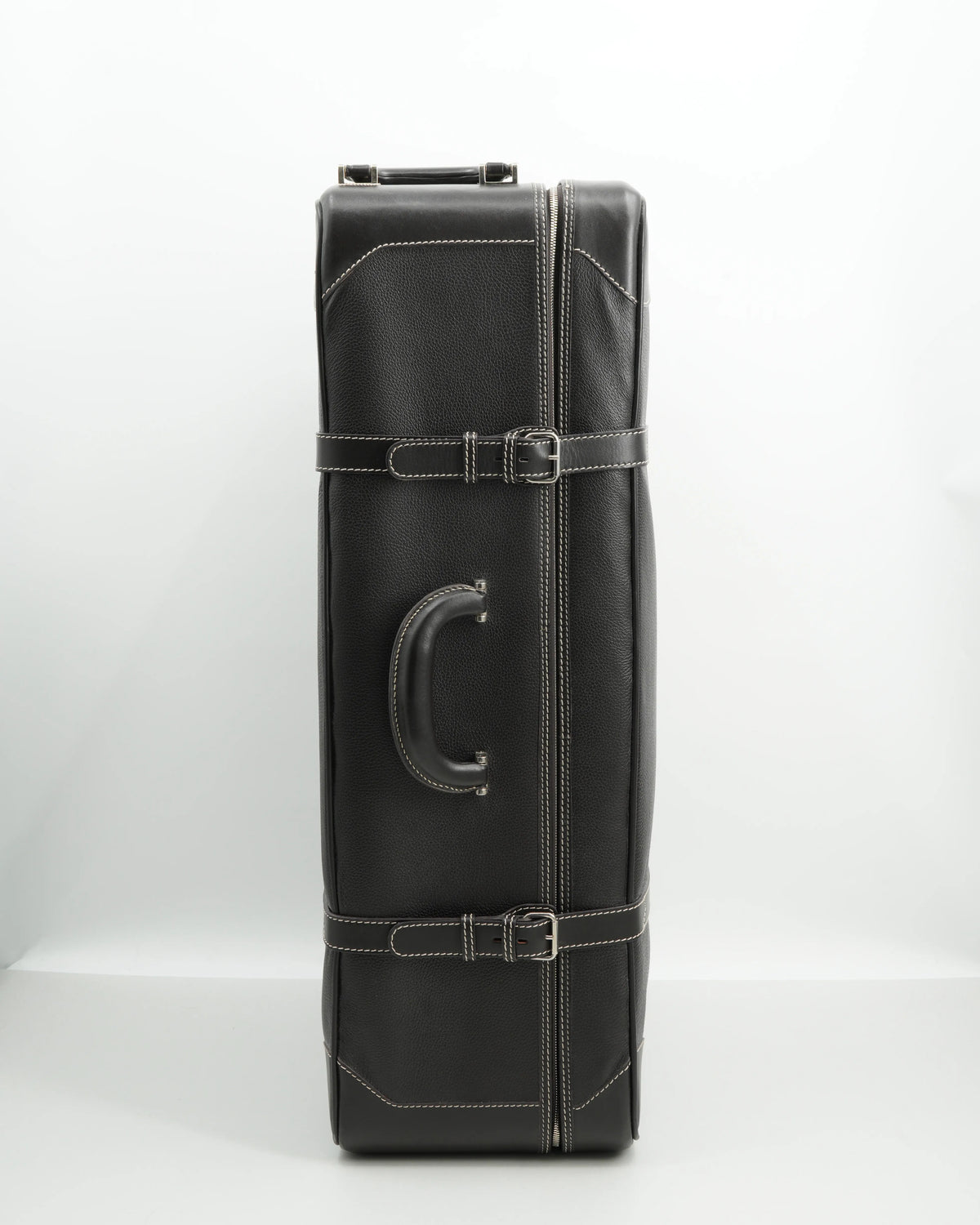 Dell'ga Leather Suitcase Dark Brown
